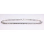 Diamond 18ct white gold line bracelet, stamped 750 approx 2.