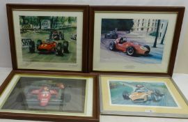 John Surtees OBE, Formula One World Champion 1964, Ltd ed. colour print No.