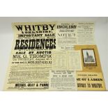 Victorian Whitby Property Auction Poster for Nos. 7,9 & 10 Royal Crescent West Cliff.