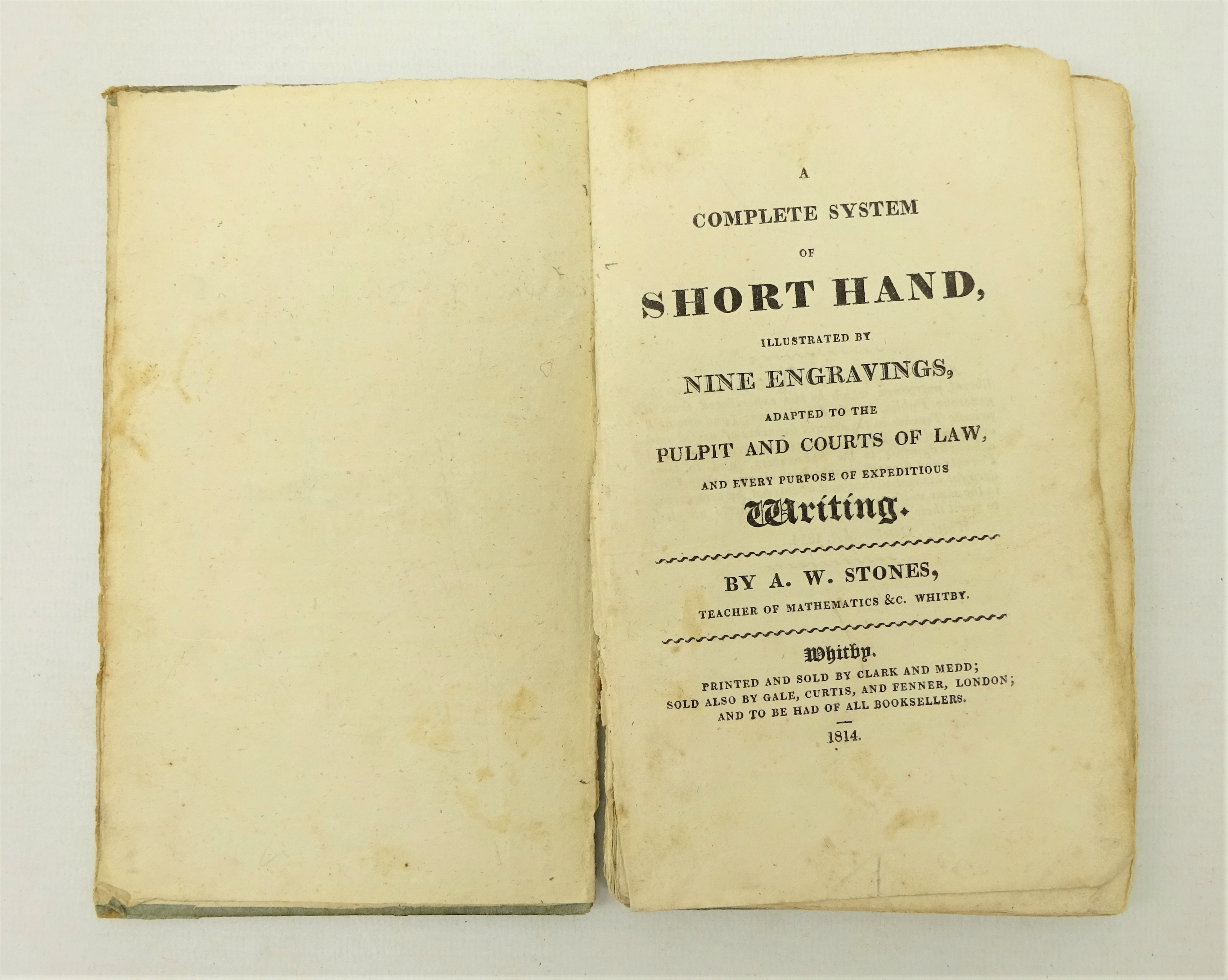 'A Complete System of Shorthand with Nine Engravings' by A W Stones teacher of Mathematics, pub. - Bild 2 aus 2