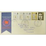 1969 Investiture FDC with BFPS stamp and posted at the Royal Engineers Field PO,