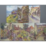 Collection of J Ulric Walmsley, Ruddock 'Artist Series' Post Cards of Robin Hoods Bay, 1904(6),