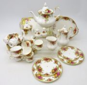 Royal Albert 'Old Country Roses' tea set for six, part coffee ware,