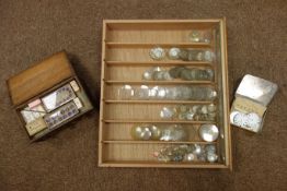 Collection of pocket watch glasses, pocket watch faces,