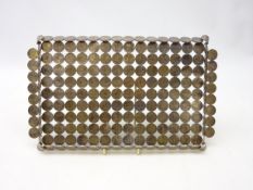 Mid 20th century tray/ stand made up of Brazilian 1 Cruzeiro coins, dating from 1944 - 1955,
