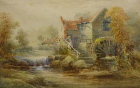 Watermill, early 20th century watercolour School of Frederick Booty unsigned 29cm x 45.