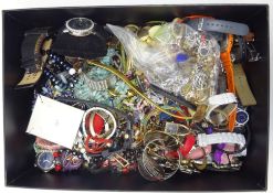 Collection of costume jewellery including bead necklaces,