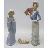 Lladro figure of a woman holding a parasol,