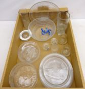 Collection of Iittala glass including 'Flora' bowl,