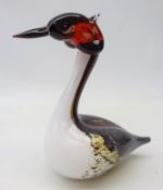 Langham glass model of a Grebe, H23cm Condition Report <a href='//www.