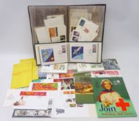 Collection of 1970's and later Great British FDCs in a folder, mixed stamps in two booklets,