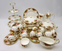 Royal Albert 'Old Country Roses' coffee service for six persons,