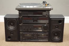 Technics Hi-Fi system - SL-B210 turntable, SU-X911 stereo integrated amplifier,