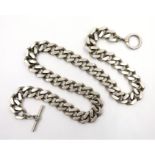 Heavy silver curb chain, approx 5.5oz Condition Report <a href='//www.