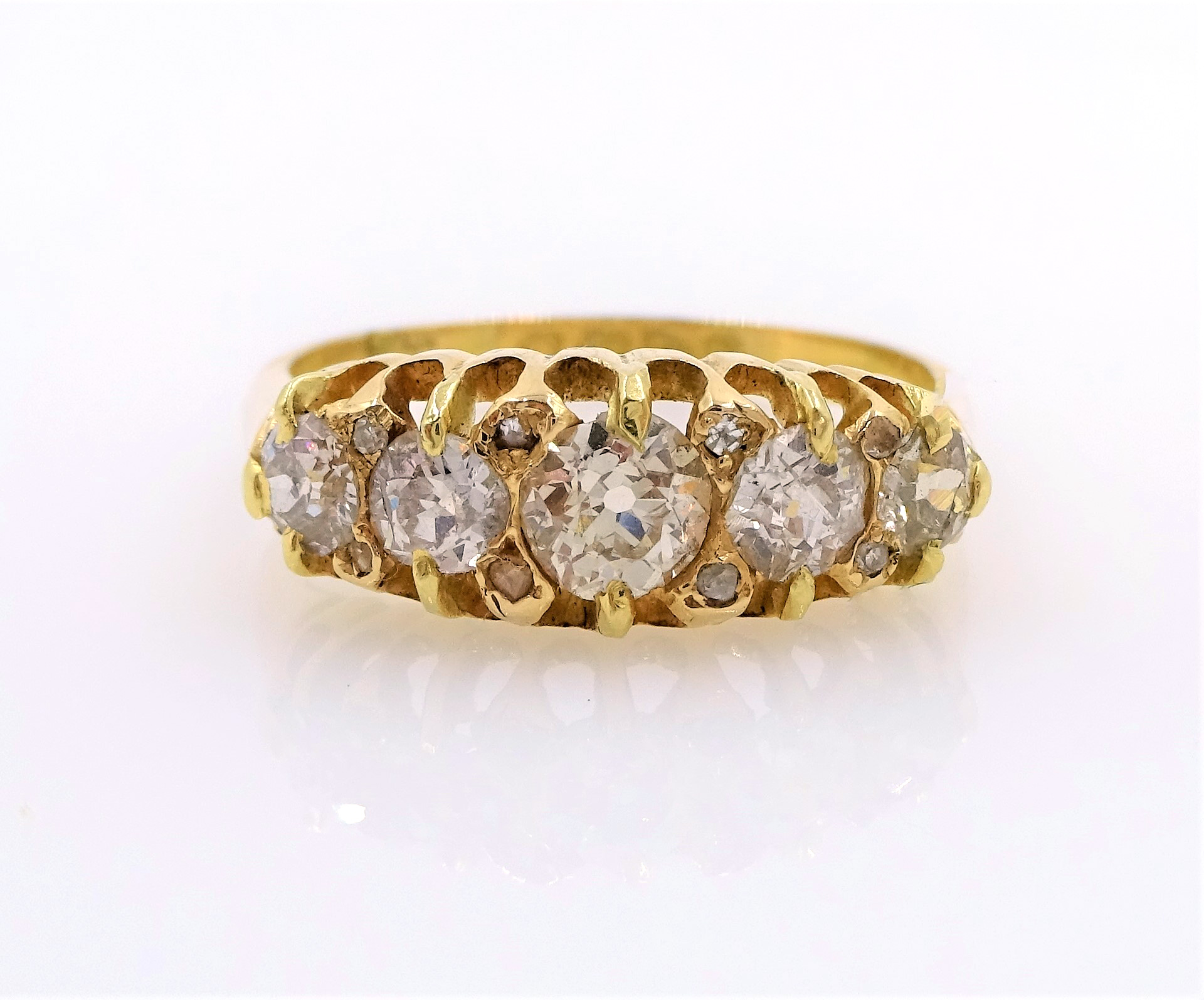 Victorian 18ct gold diamond ring, Chester 1896 boxed Condition Report 3. - Image 2 of 6