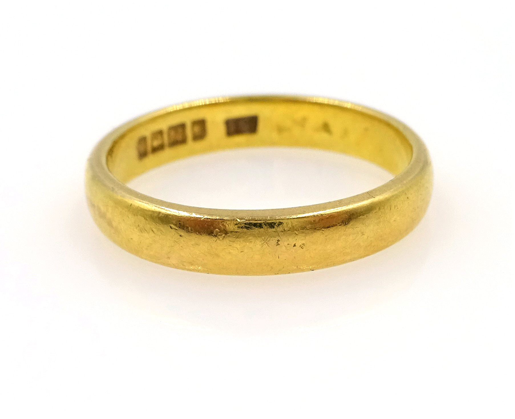 22ct gold wedding band, Birmingham 1922, approx 4.