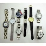 Mappin & Webb quartz wristwatch and a collection of modern wristwatches Condition Report