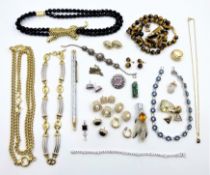 Trifari, Burberry, Swarovski, David Grau costume jewellery, leopard necklace,