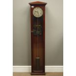 Early 20th century 'Synchronome' electric master clock, silvered dial with Roman numerals, numbered.