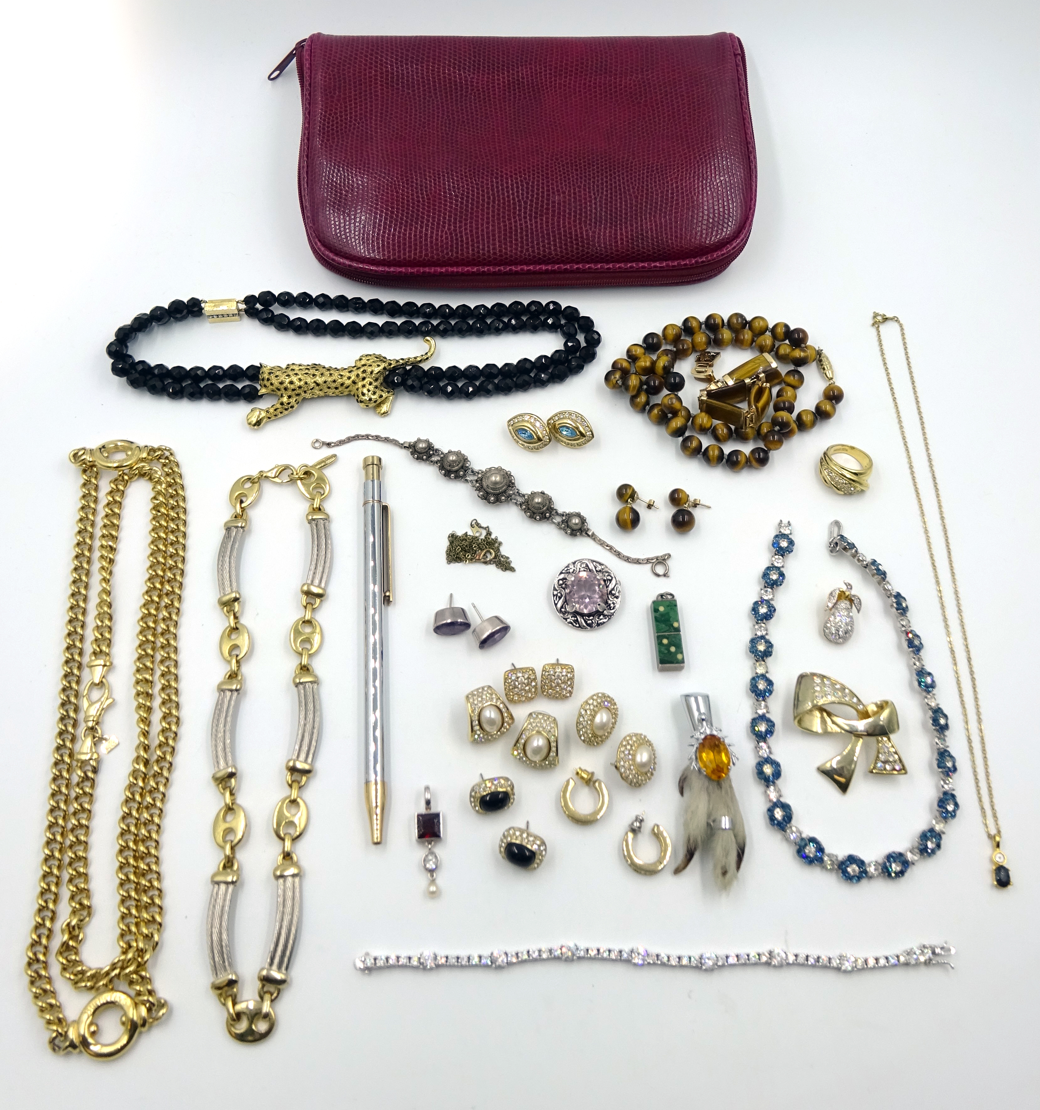 Trifari, Burberry, Swarovski, David Grau costume jewellery, leopard necklace, - Image 3 of 4