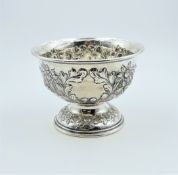 Edwardian silver pedestal bowl,