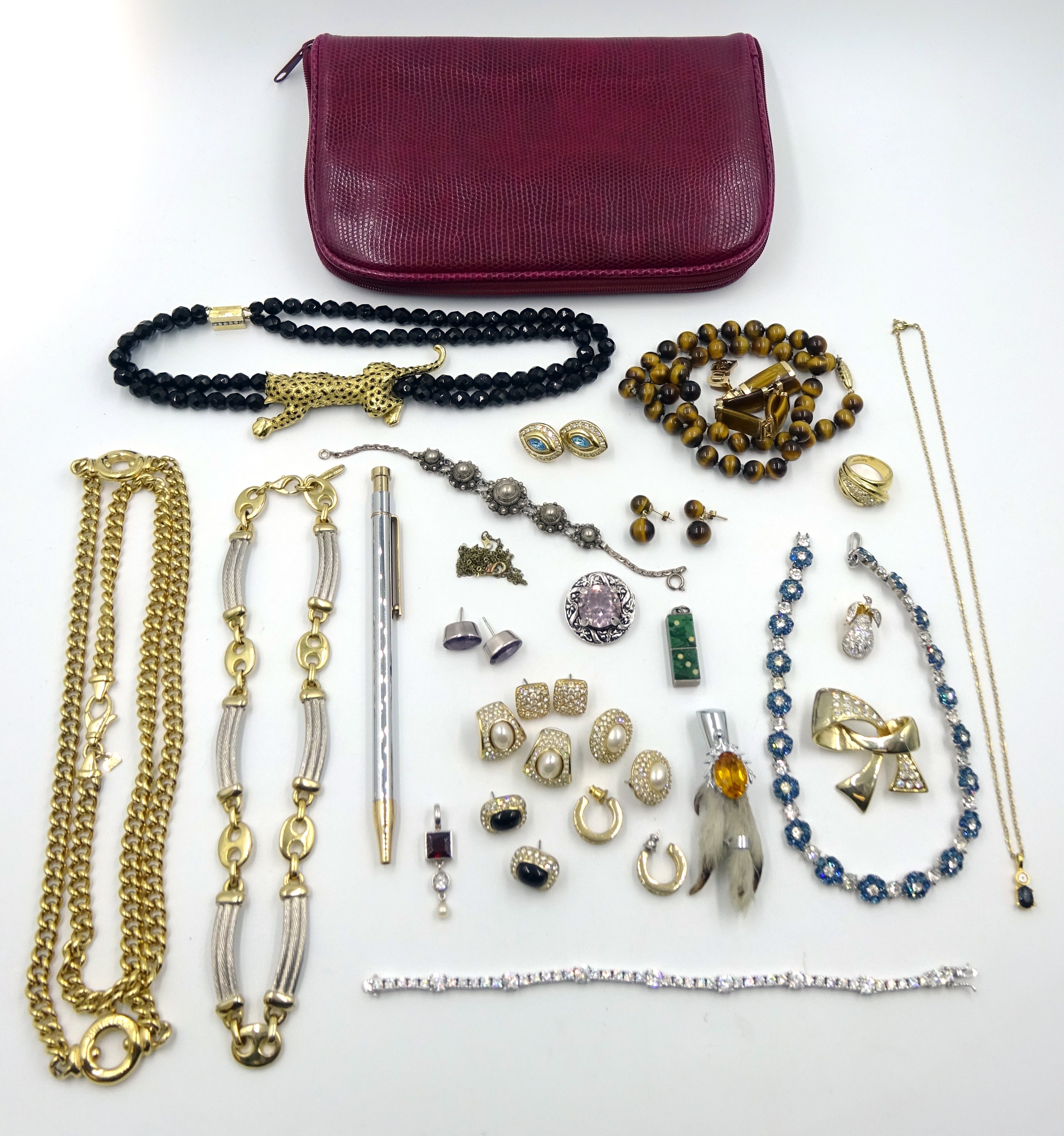 Trifari, Burberry, Swarovski, David Grau costume jewellery, leopard necklace, - Image 4 of 4