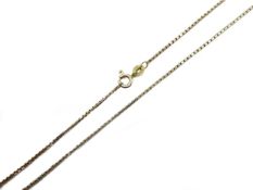 14ct gold box chain necklace, stamped 585 approx 3.