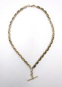 Victorian 9ct gold Albert watch chain, stamped 9ct approx 36gm Condition Report 2.