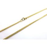 9ct gold curb chain necklace hallmarked approx 6.