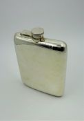 Large silver hip flask by William Neale & Son Ltd Birmingham 1920, swivel hinge top, reg.