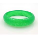 Chinese apple green jade bangle Condition Report Diameter 7.5cm<a href='//www.