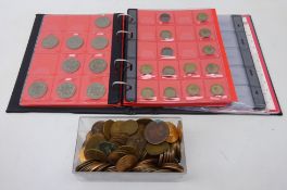 Quantity of Great British coins in album and loose including; Queen Victoria pennies,