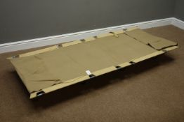 Vintage 'Safari' folding camp bed by Hounsfield, W74cm,