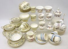 Royal Albert 'Lorraine' pattern coffee set for five, Aynsley 'Henley' pattern coffee cans & saucers,