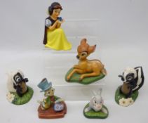 Collection of Walt Disney models; three 'The Walt Disney Collectors Society' porcelain models,