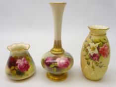 Three early 20th century Royal Worcester vases;