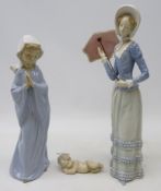 Lladro figure of a woman holding a parasol,