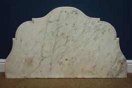 20th century white and black veined carrara marble top,