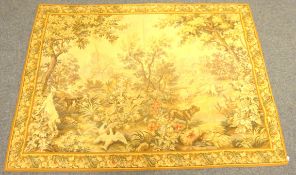 French Panneaux Gobelins machine woven tapestry wall hanging,