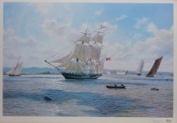 'The Whaler 'Phoenix' off Greenwich 1820', limited edition colour print No.
