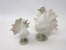 Two Grafenthal porcelain doves,