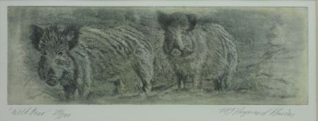 'Wild Boar', limited edition etching No.