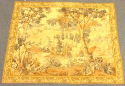 Large French Panneaux Gobelins machine woven tapestry wall hanging,