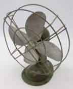 Mid 20th century ERCO desk fan with blade guard,