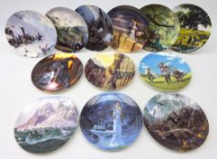 Set of twelve Danbury Mint 'Lord of The Rings' series collectors plates by Ted Nasmith with