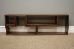 Four piece modern wall display unit,