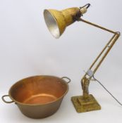 Herbert & Terry Anglepoise desk lamp with marble effect finish and a copper cooking pan (2)