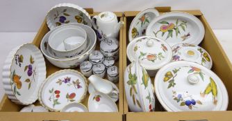 Royal Worcester 'Evesham' coffee pot, storage jars, mixing bowls,