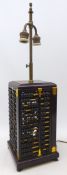 Vintage Chinese table lamp of abacus form,