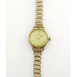 Buren Grand Prix Swiss gold wristwatch, on Bonklip gold bracelet hallmarked 9ct approx 20.